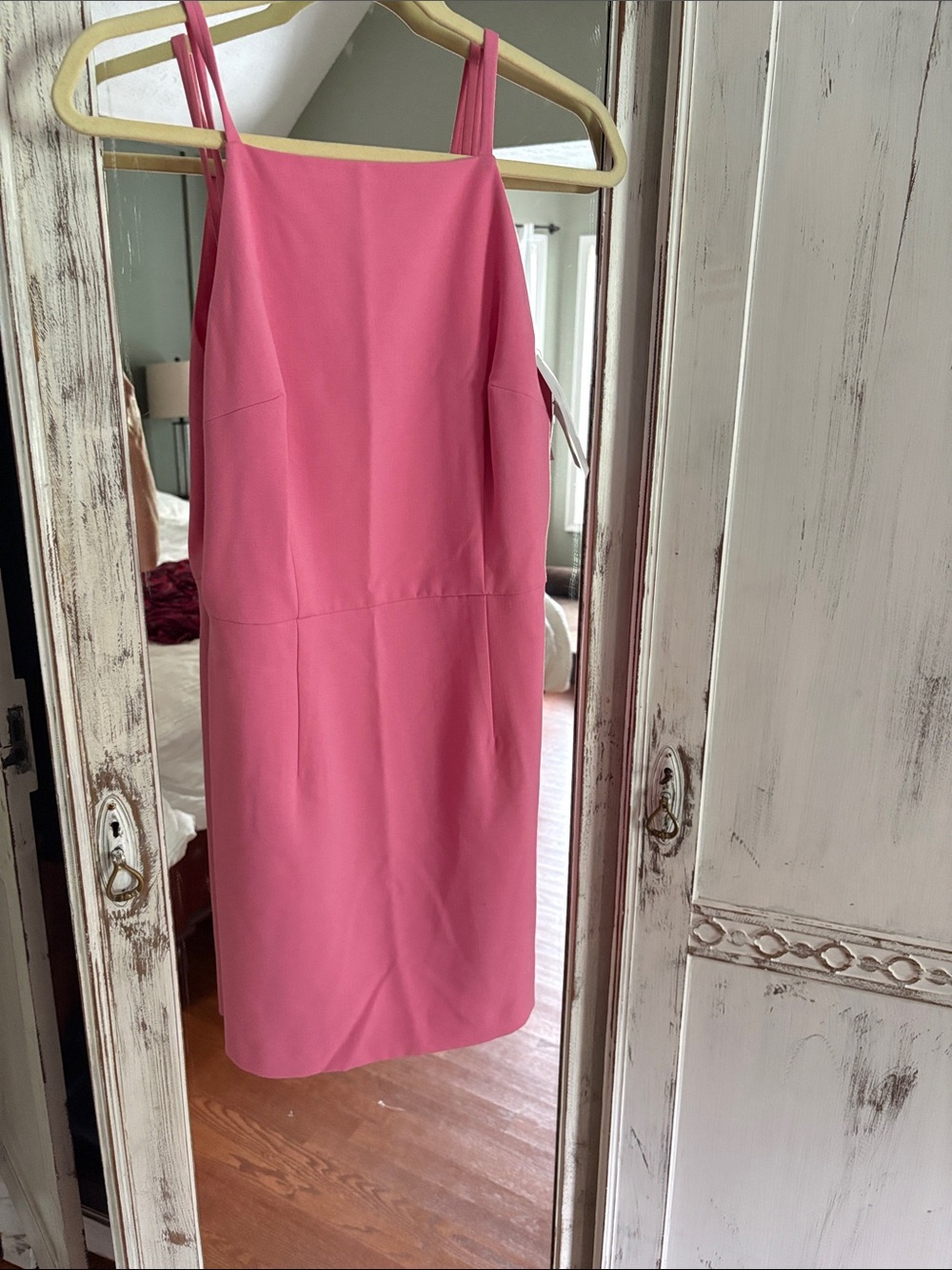 French Connection Bright Pink Spaghetti-Strap Sheath Dress NWT